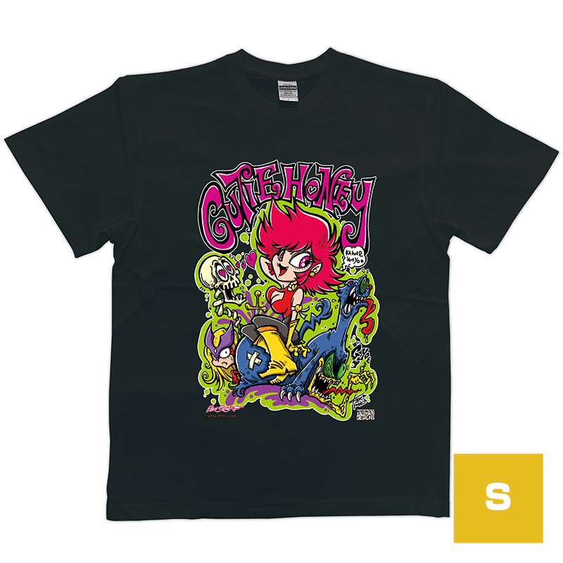 KAGEMARU DESIGNS キューティハニー Tシャツ (黒) Sサイズ