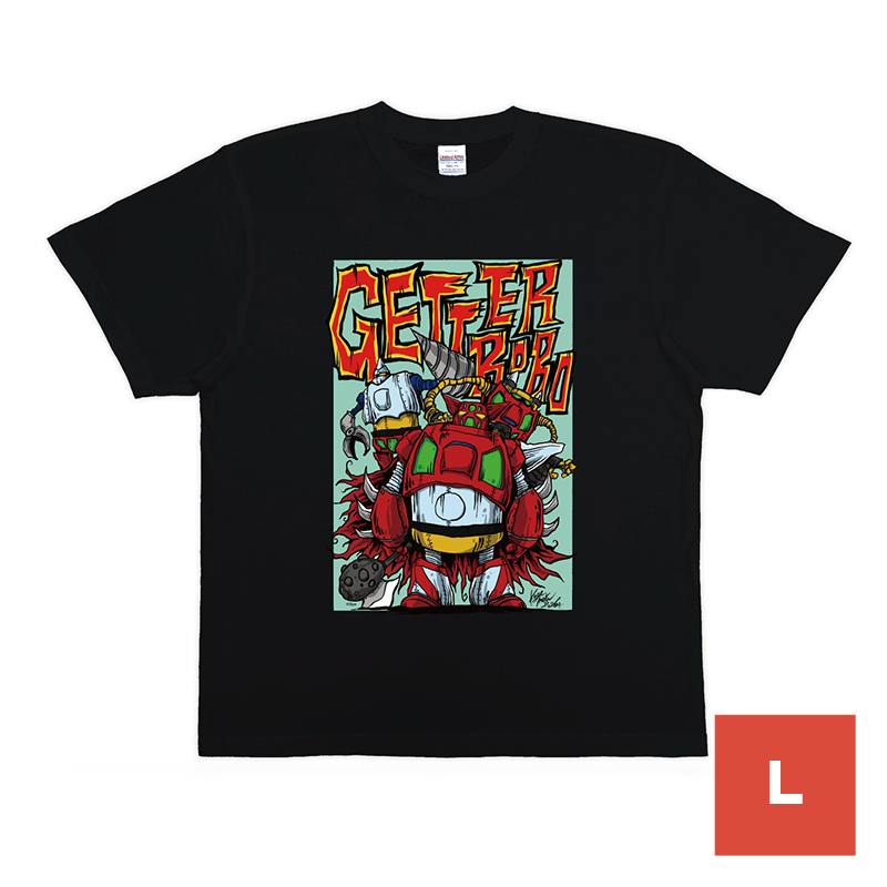 KAGEMARU DESIGNS ゲッターロボ Tシャツ (黒) Lサイズ