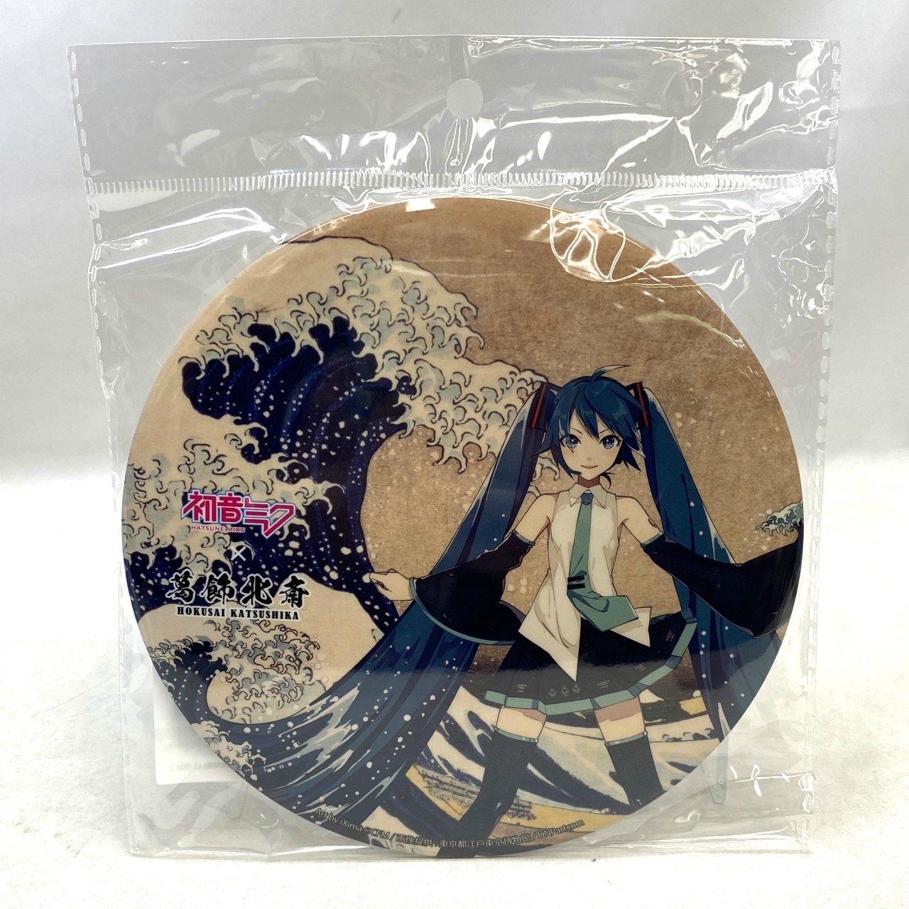 Presence 初音ミク×葛飾北斎 iXima ビッグ缶バッジ 神奈川沖波裏