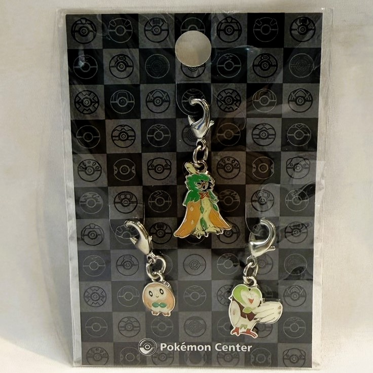 ポケットモンスター 全国ずかんメタルチャーム 722.モクロー&723.フクスロー&724.ジュナイパー
