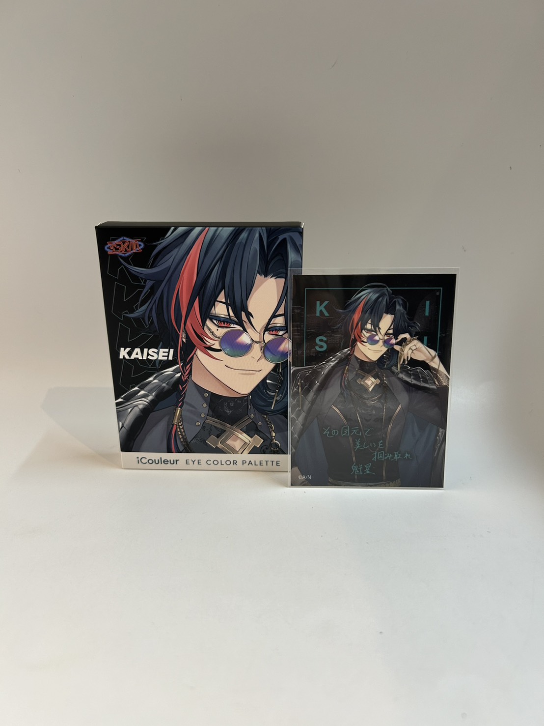 にじさんじ 3SKM×iCouleur アイシャドウパレット KAISEI Secret Ingredient アイシャドウ ノベルティ 複製手書きメッセージ入り ステッカー付き
