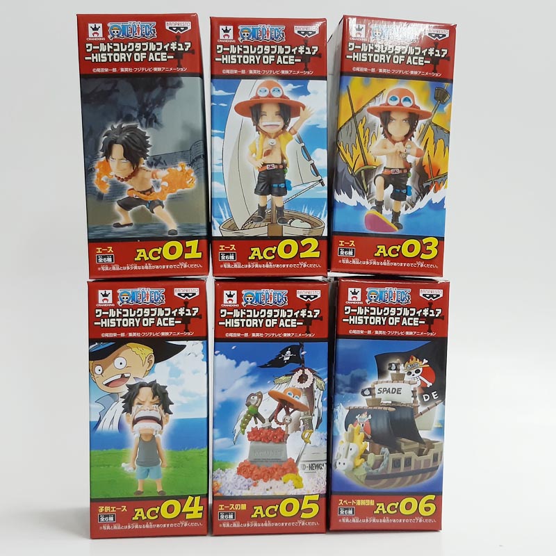 OnePiece World Collectible Figure History of ACE - Set of 6