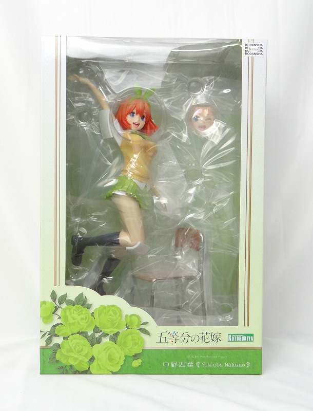 コトブキヤ 五等分の花嫁 中野四葉 特典『全力で応援顔パーツ』付き 1/8PVCフィギュア(五等分の花嫁)