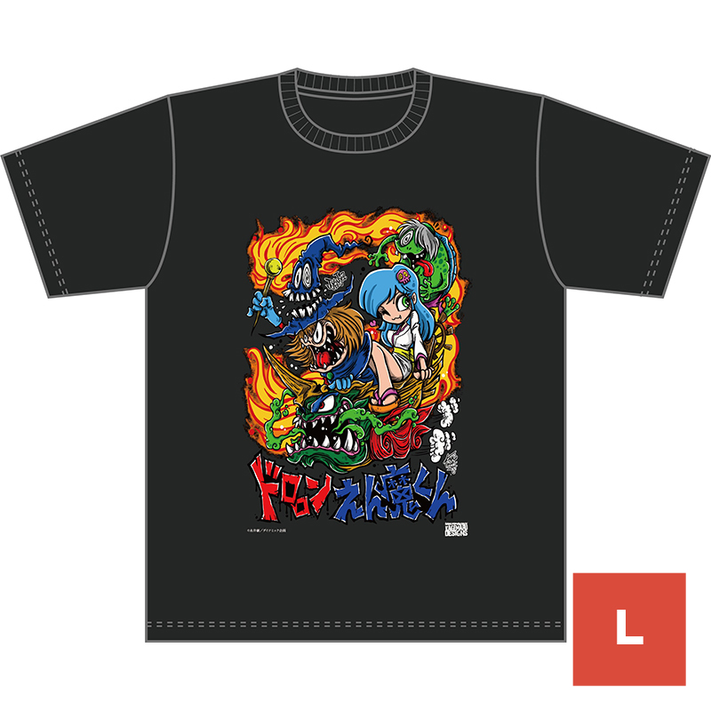 KAGEMARU DESIGNS ドロロンえん魔くん Tシャツ (黒) Lサイズ