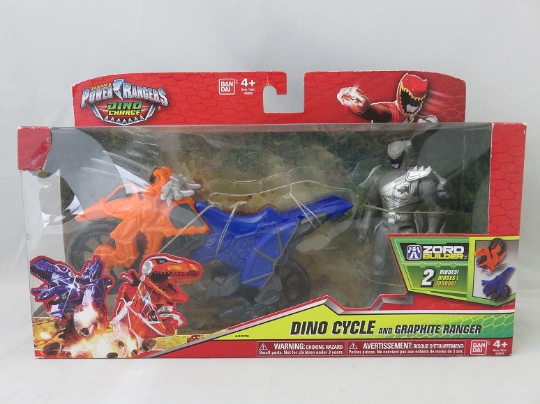 Bandai Power Rangers Dino Charge Zord Builder Dino Cycle and Graphite Ranger