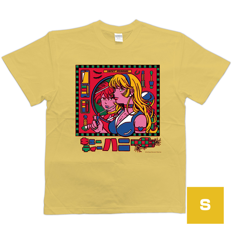原田ちあき キューティーハニー カチューシャ青 Tシャツ (黄)Sサイズ
