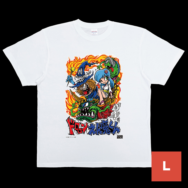 KAGEMARU DESIGNS ドロロンえん魔くん Tシャツ (白) Lサイズ
