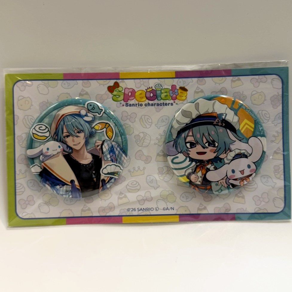 にじさんじ Speciale×サンリオキャラクターズ キラキラ缶バッジセット 渚トラウト
