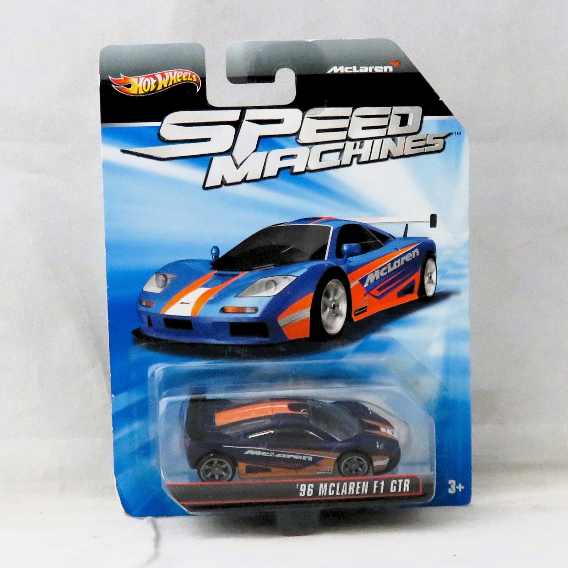 ホットウィール 1/64 スピードマシーン マクラーレン F1 GTR 96(青/オレンジ)