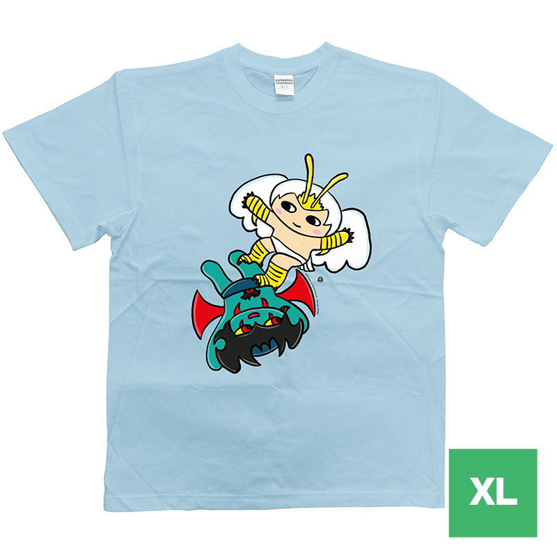 おふとん天国 デビルマン・シレーヌ Tシャツ (青) XLサイズ