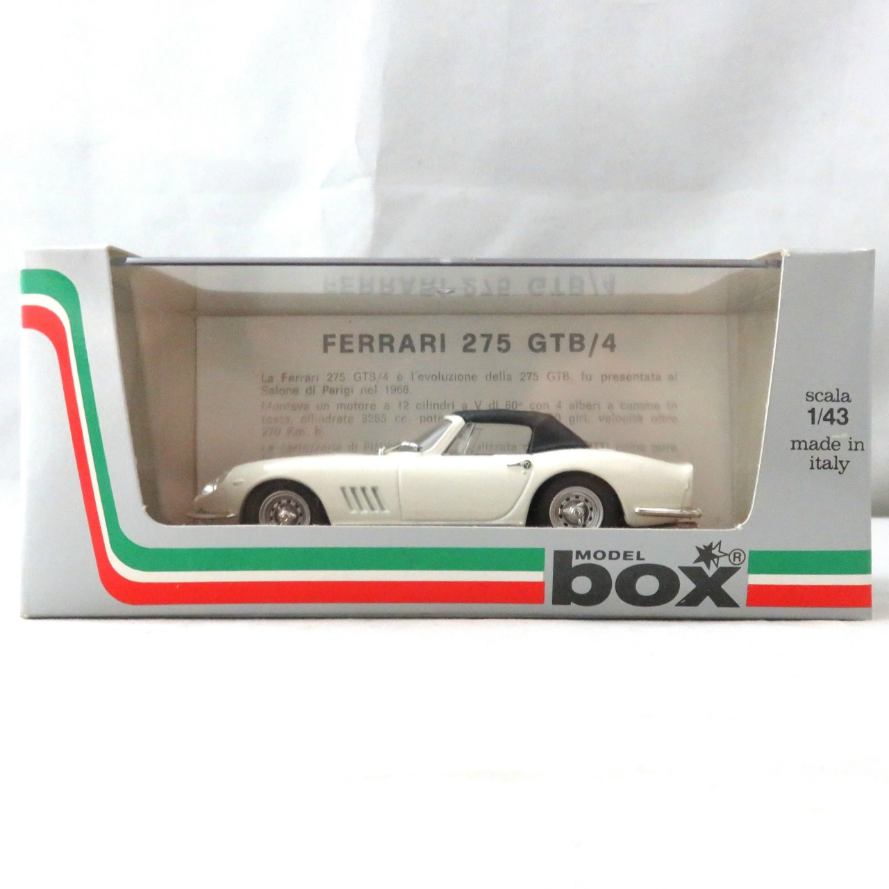 モデルボックス 1/43 フェラーリ 275GTB スパイダー (ホワイト)