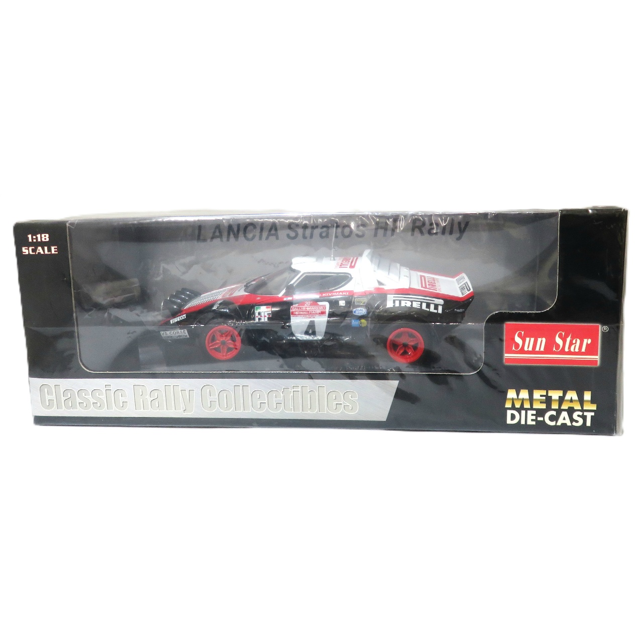 サンスター 1/18 ランチアストラトス HFラリー #4 WORLD RALLY CGAMPIONS