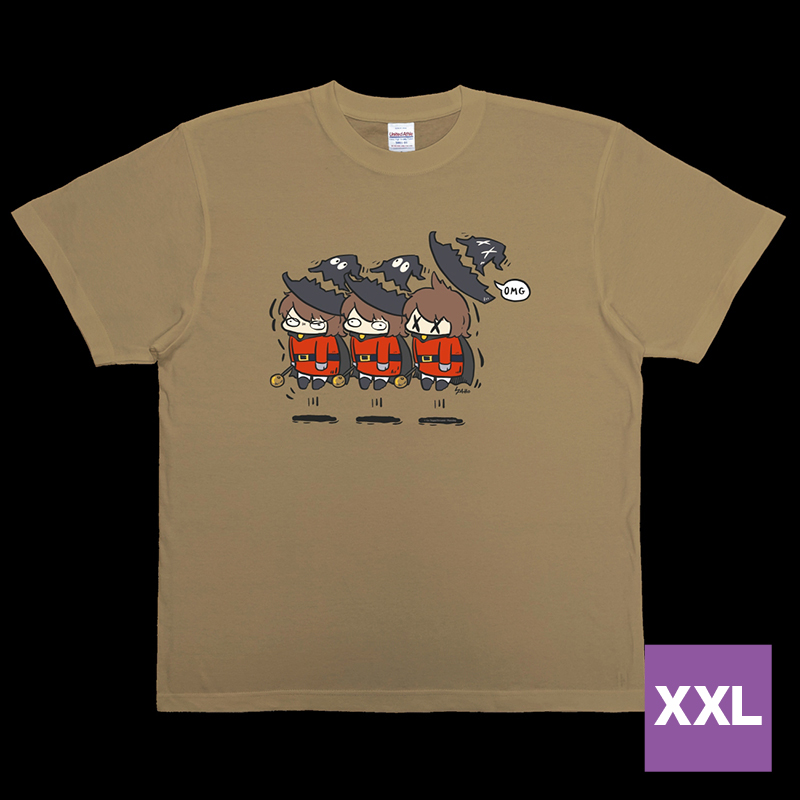 MORECATS ドロロンえん魔くん OMG Tシャツ (カーキ) XXLサイズ