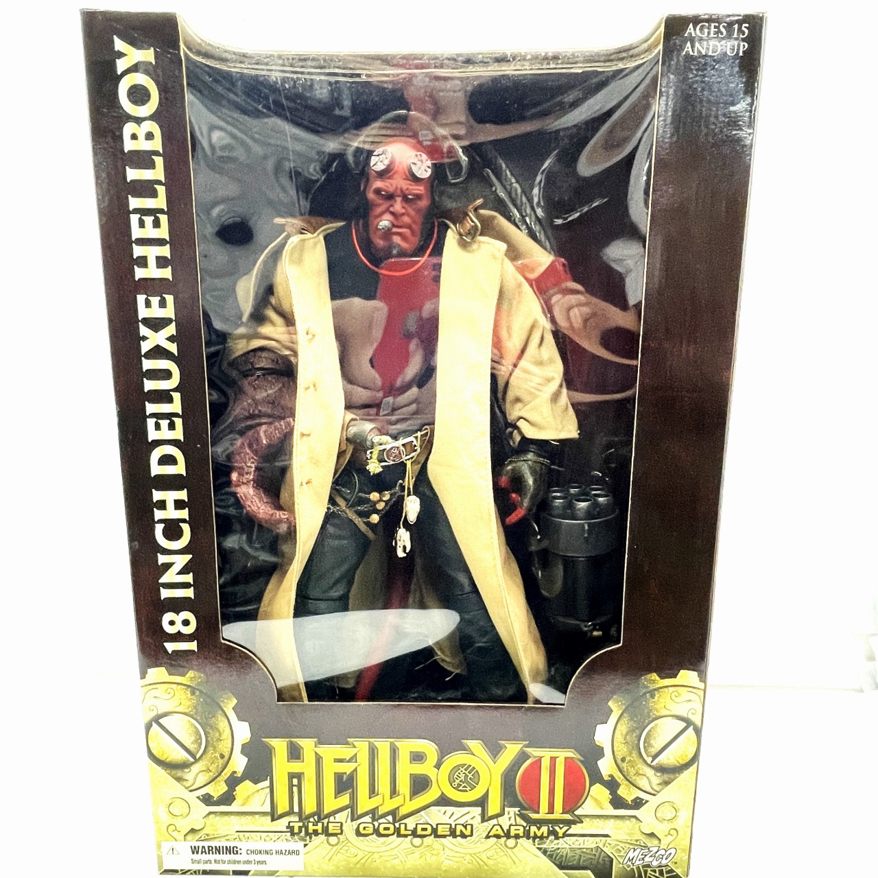 MEZCO(メズコ )メズコ ヘルボーイII 18インチ デラックスヘルボーイ(口閉じタバコ咥え)