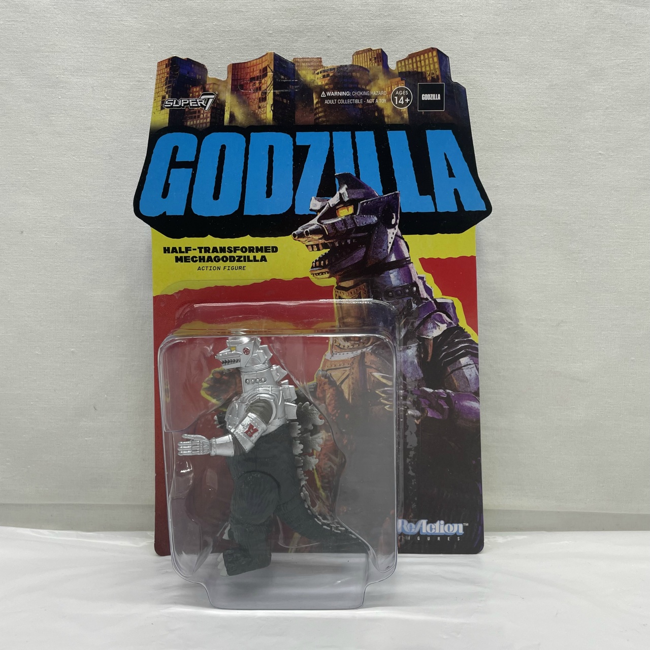 SUPER7 REACTION FIGURES 3.75インチアクションフィギュア  ハーフ・トランスフォームド メカゴジラ