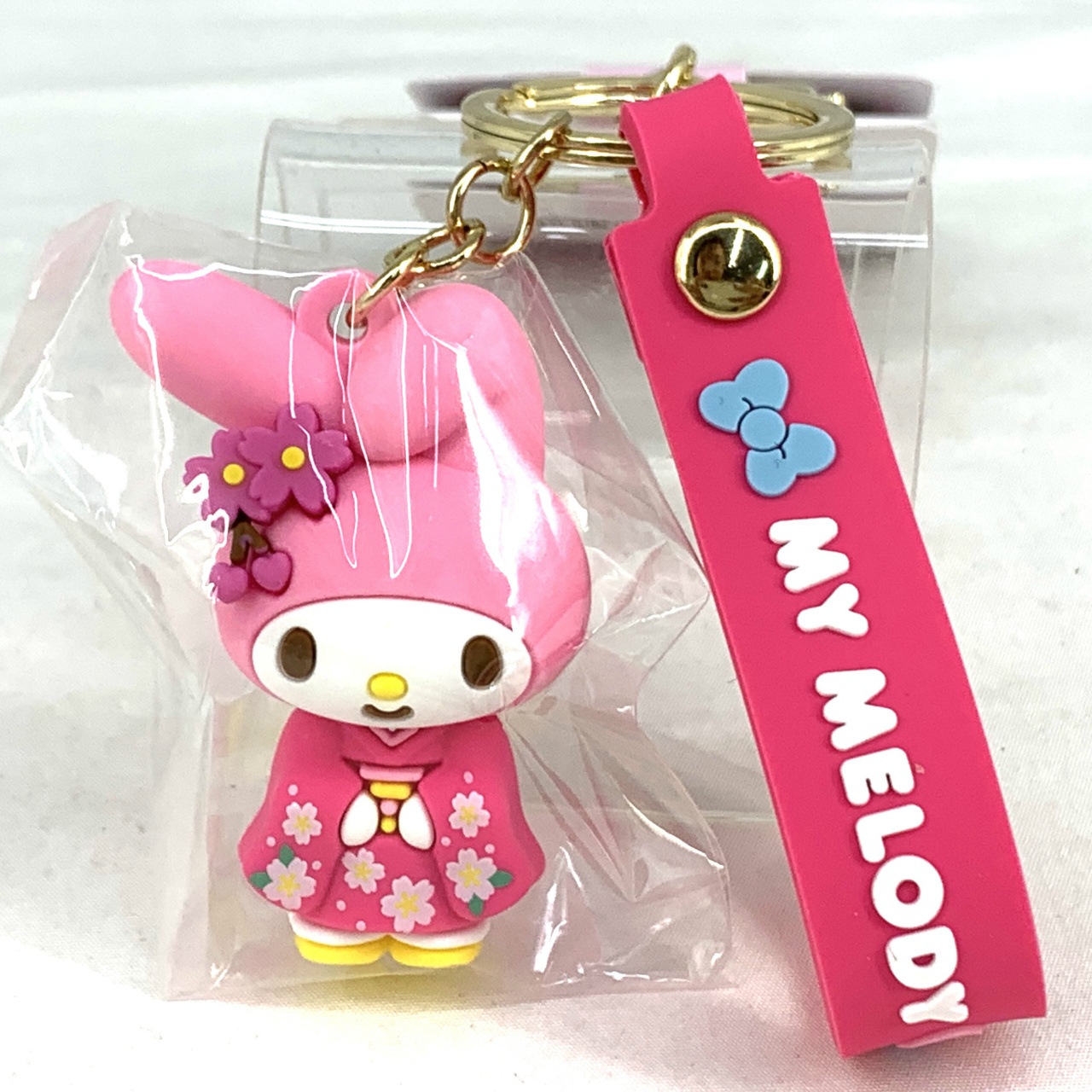 あすなろ舎 サンリオ 桜JAPAN ラバー 立体 キーホルダー マイメロディ