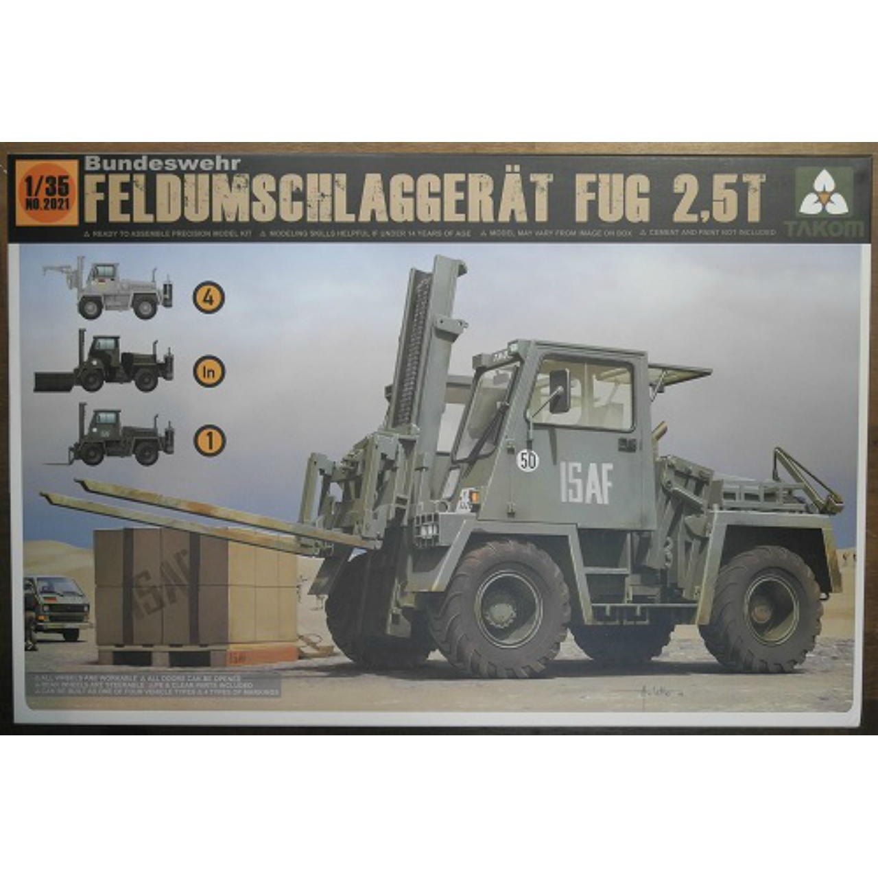 TAKOM 1/35 ドイツ連邦 軍用重フォークリフト FUG 2.5t 4in1