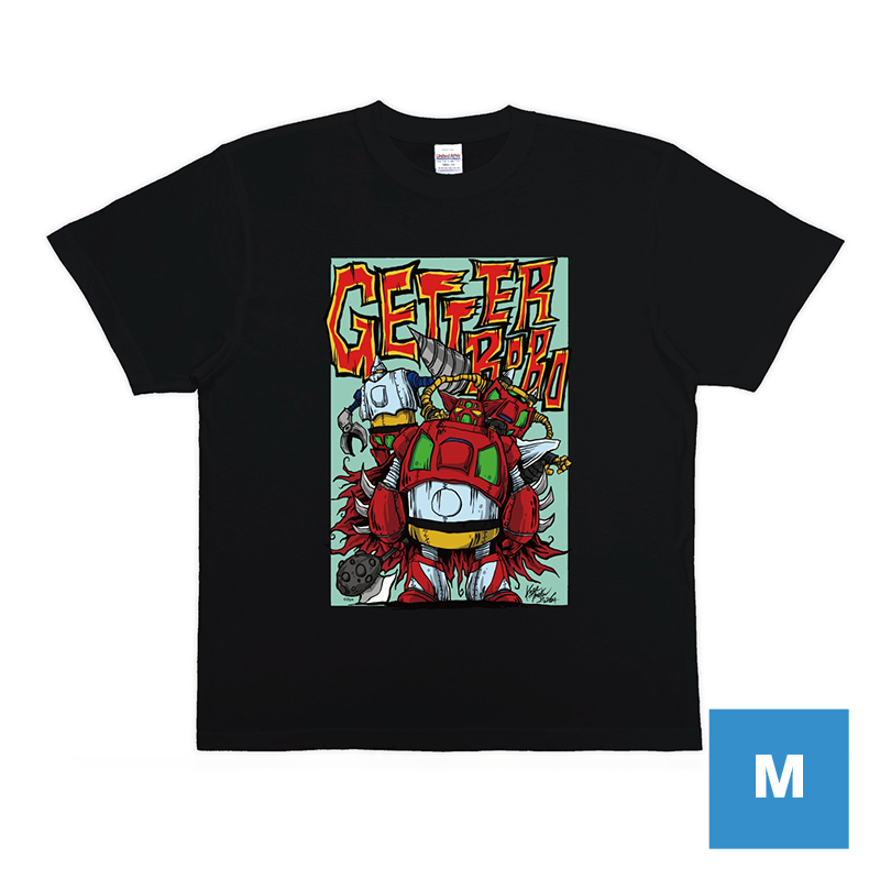 KAGEMARU DESIGNS ゲッターロボ Tシャツ (黒) Mサイズ