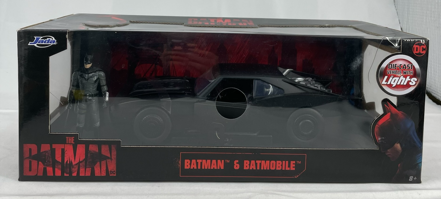 JADA TOYS ダイキャストビークルwithライト ザ・バトマン 1/18 バットマン&バットモービル