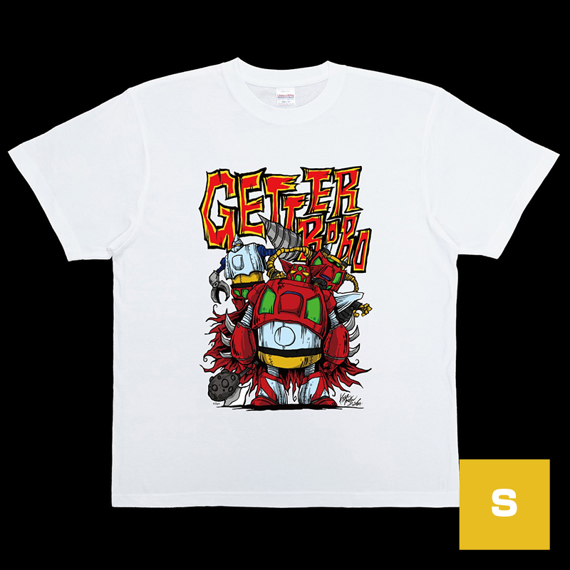 KAGEMARU DESIGNS ゲッターロボ Tシャツ (白) Sサイズ