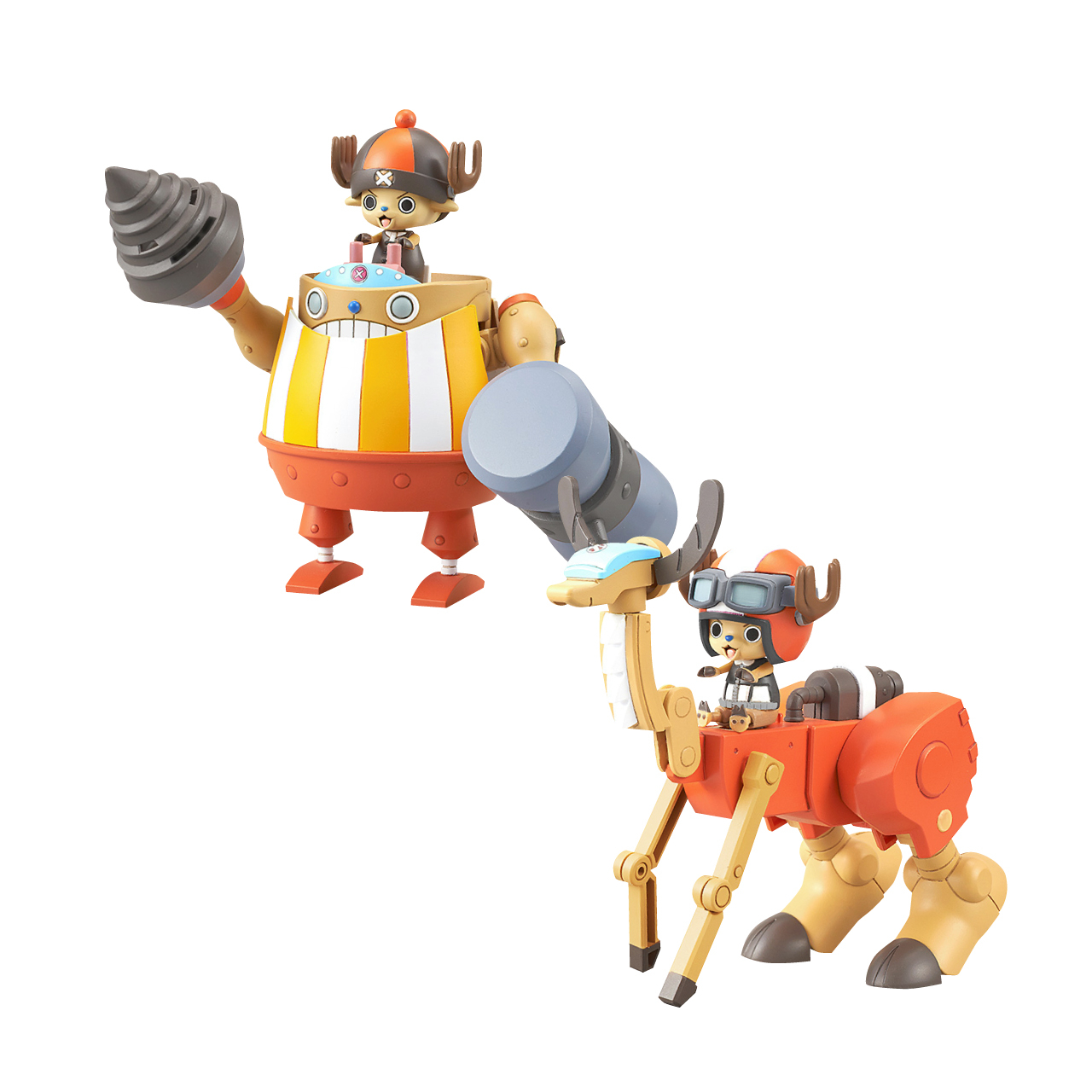 バンダイ ワンピース チョッパーロボスーパー4号&5号(カンフートレーサー&ウォークホッパー)