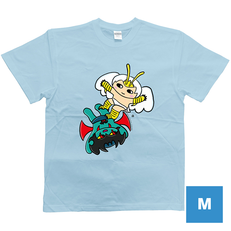 おふとん天国 デビルマン・シレーヌ Tシャツ (青) Mサイズ