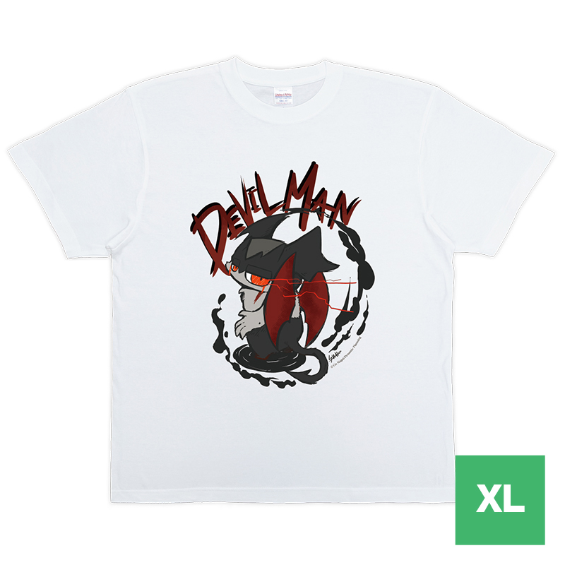 MORECATS デビルマン 悪 Tシャツ (白) XLサイズ