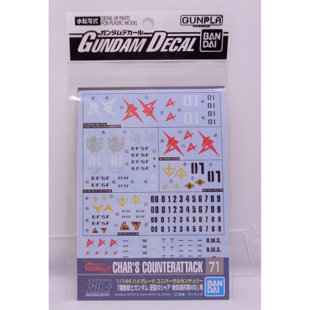 ガンダムデカール 071 1/144 逆襲のシャア 連邦 汎用
