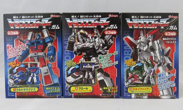 KABAYA Plastic Model New Transformers Gum Vol.2 Set of 3