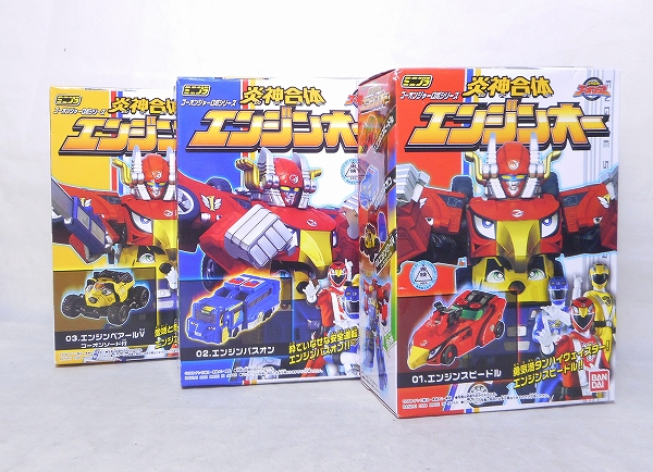 ミニプラ 炎神戦隊ゴーオンジャー 炎神合体 エンジンオー 全3種セット