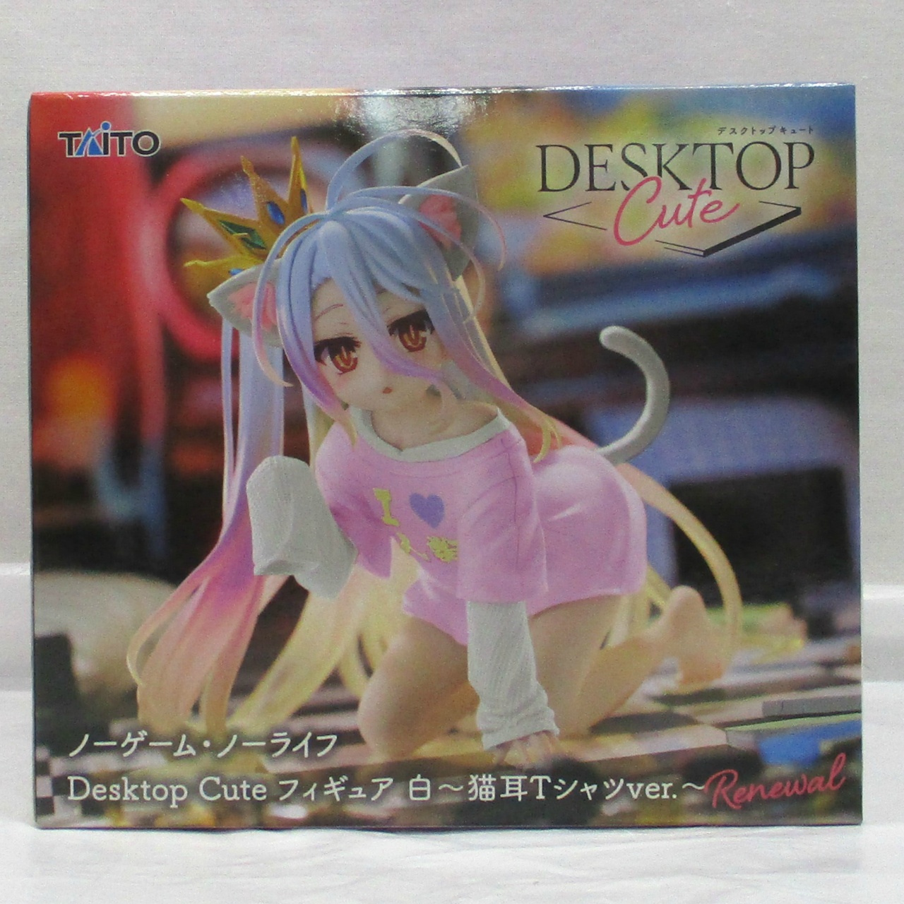 タイトー ノーゲーム・ノーライフ Desktop Cute フィギュア 白 猫耳シャツver. Renewal