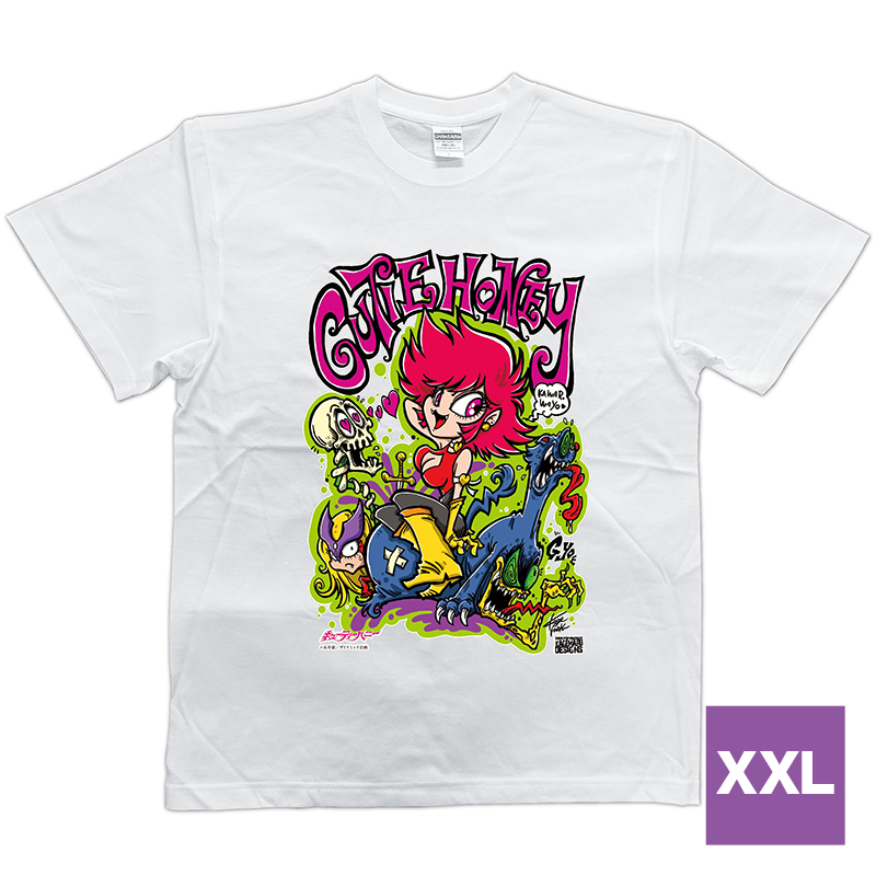 KAGEMARU DESIGNS キューティハニー Tシャツ (白) XXLサイズ