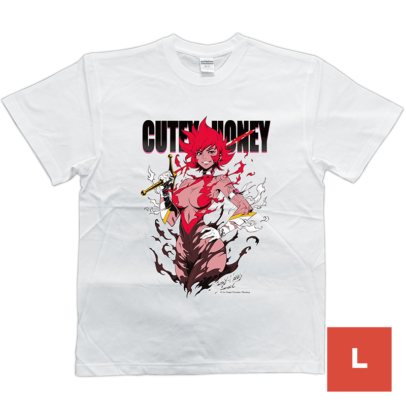 GODTAIL キューティーハニー Tシャツ (白) Lサイズ