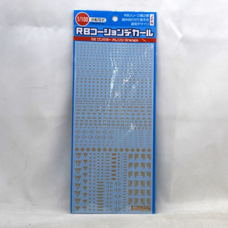 HIQ PARTS 1/100 RB02 コーションデカール ワンカラーオレンジ(1枚入)