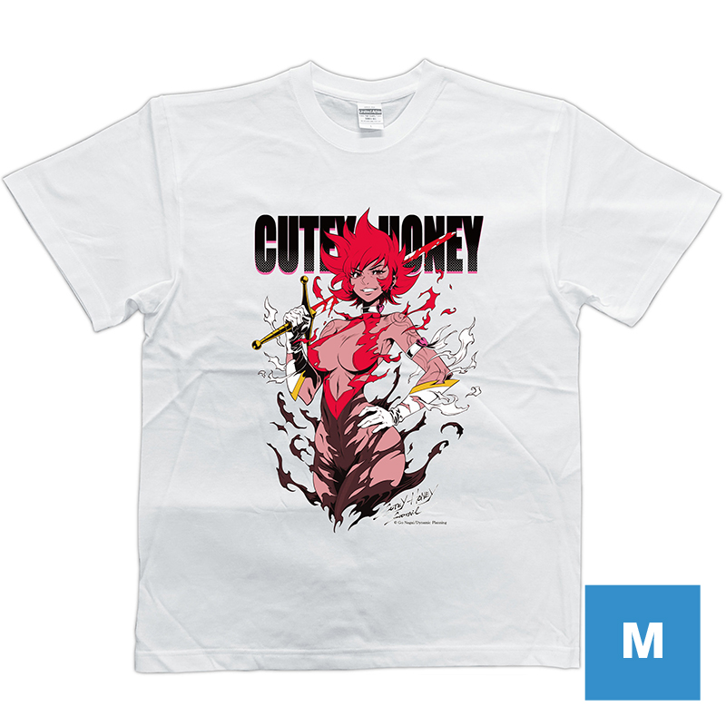 GODTAIL キューティーハニー Tシャツ (白) Mサイズ