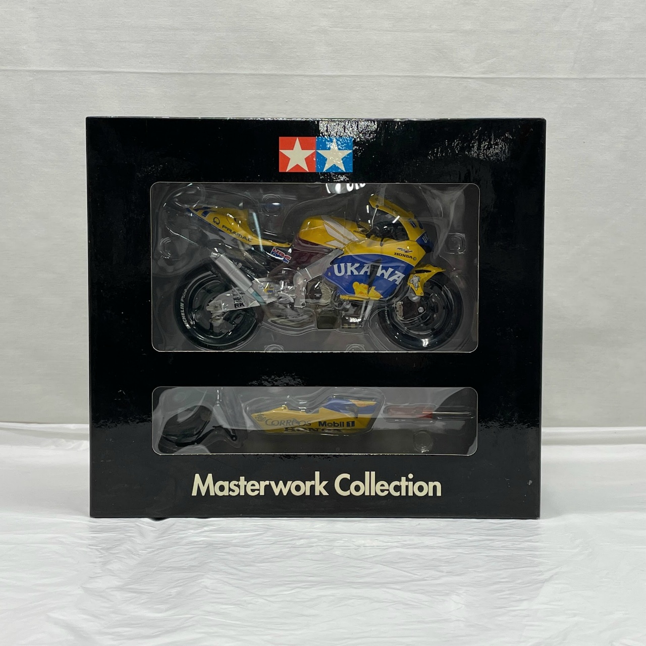 タミヤ 1/12　Honda ポンス RC211V 03 宇川徹仕様 #11(イエロー×ブルー) 完成品
