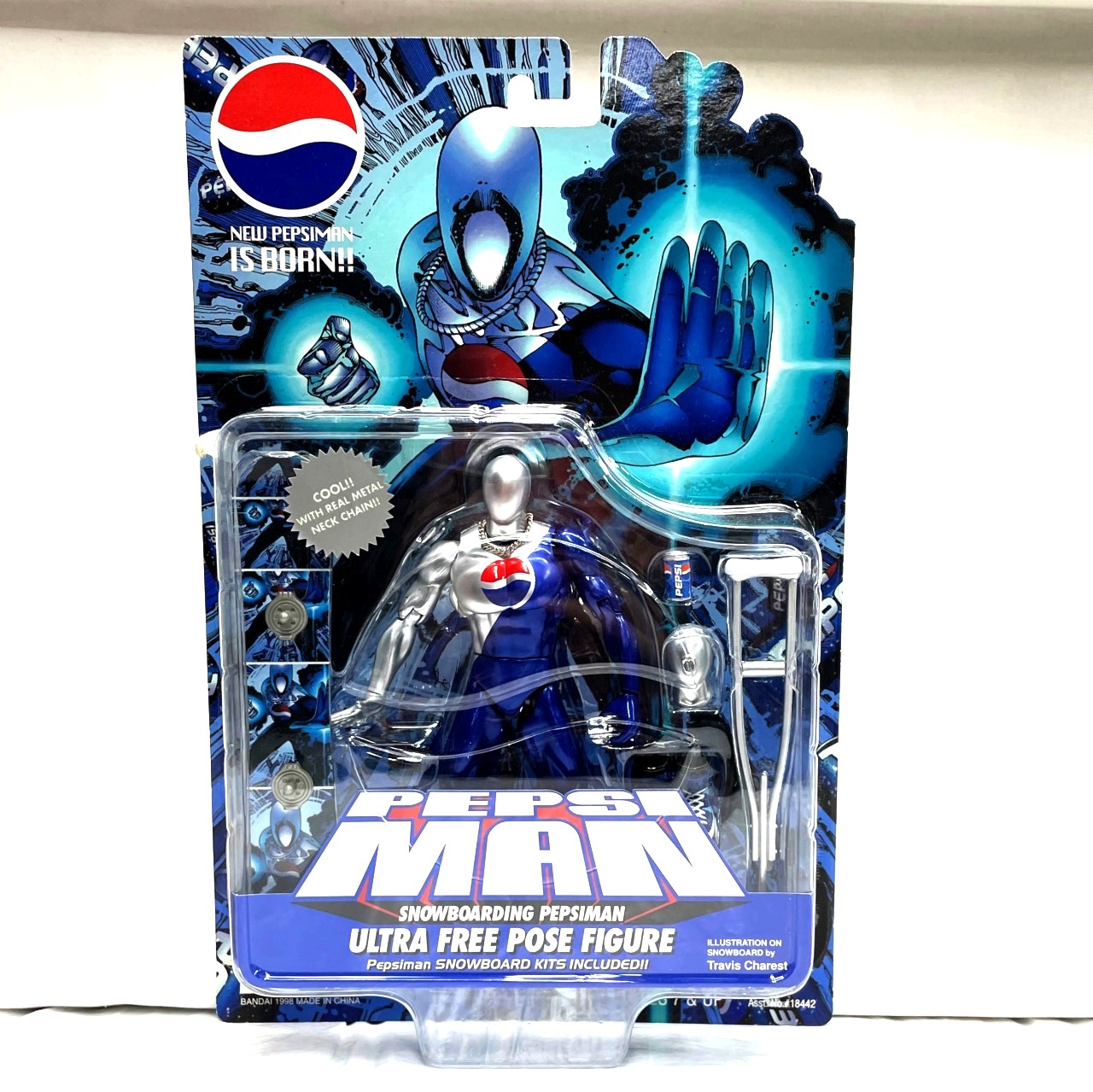 バンダイ ウルトラフリーポーズフィギュア ペプシマン[NEWブルー]