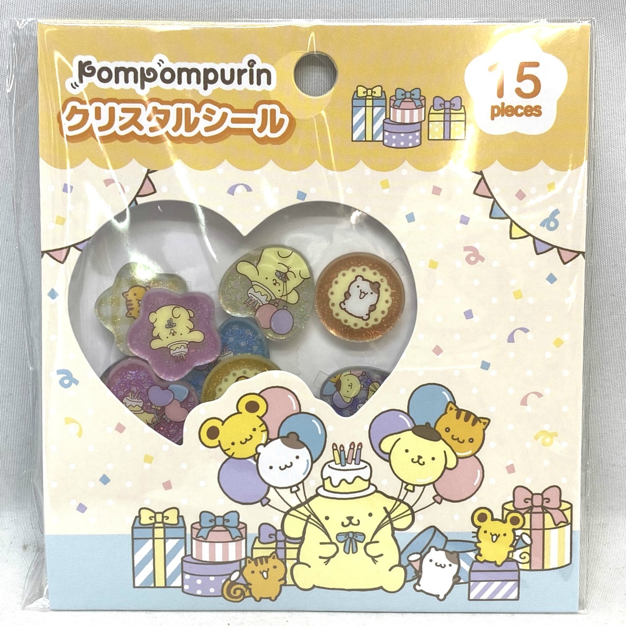 サンリオキャラクターズ ポムポムプリン クリスタルシール おたんじょうび