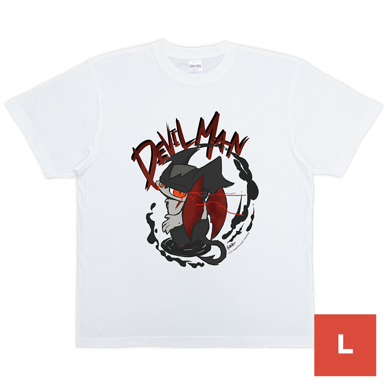 MORECATS デビルマン 悪 Tシャツ (白) Lサイズ