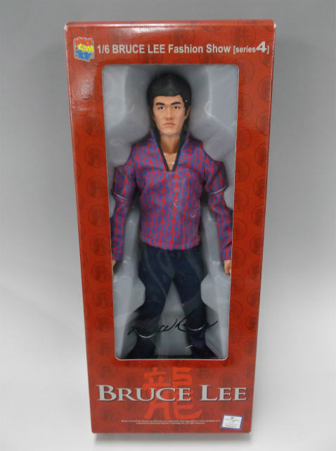 ブルース・リー ファッションショー シリーズ4 パターンシャツ 赤/ネイビー