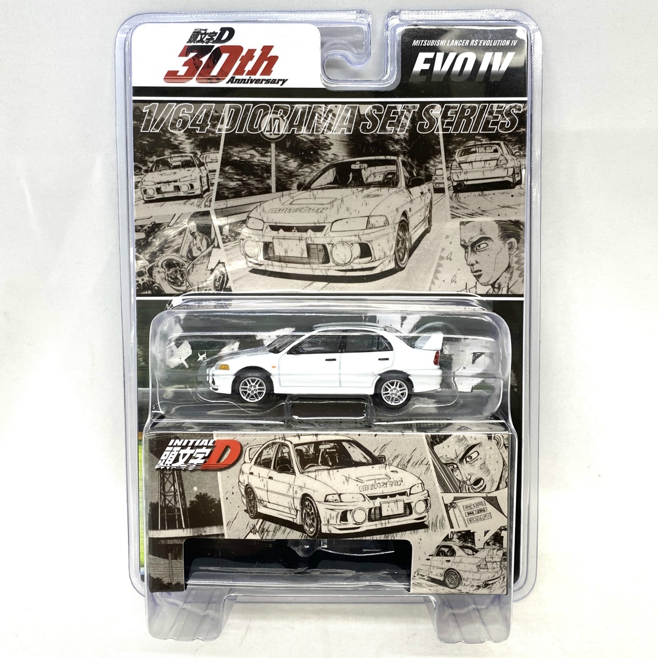 ホビージャパン 1/64 Mitsubishi Lancer RS Evolution IV / 頭文字D 岩城清次 VS 藤原拓海