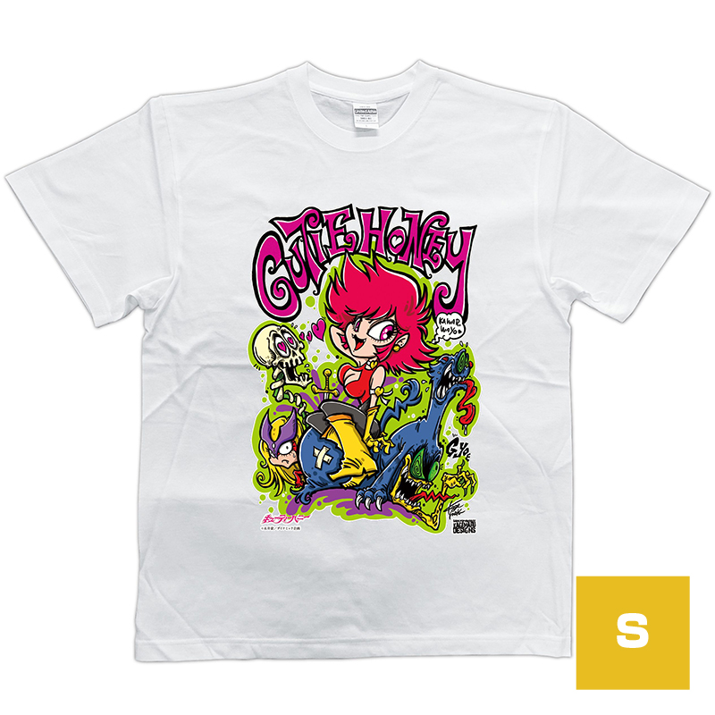 KAGEMARU DESIGNS キューティハニー Tシャツ (白) Sサイズ