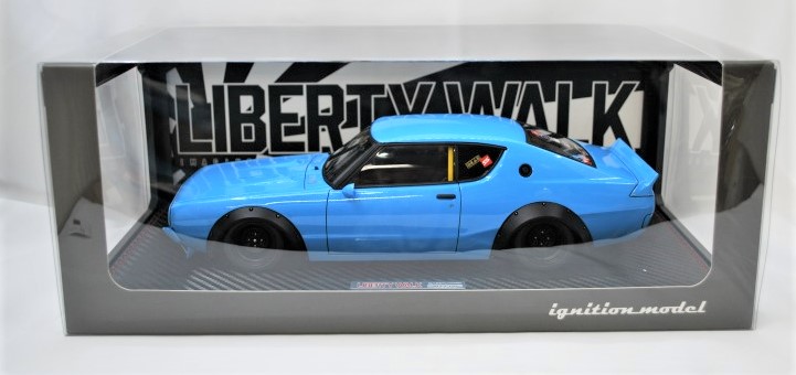 イグニッションモデル 1/18 LB WORKS ケンメリ 2Door ブルー IG0433