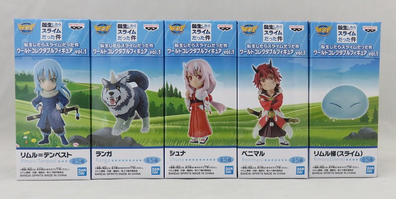 バンダイスピリッツ 転生したらスライムだった件 ワールドコレクタブルフィギュア vol.1 5種セット 82721
