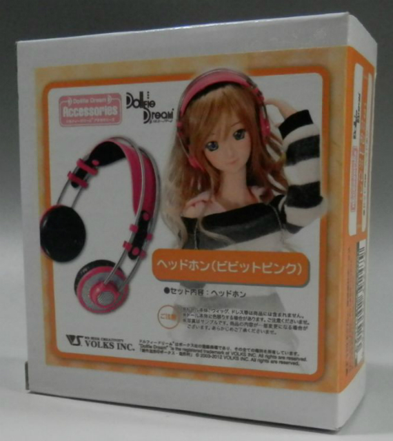 Volks Dollfie Dream Accessories Headphone (Vivid Pink)