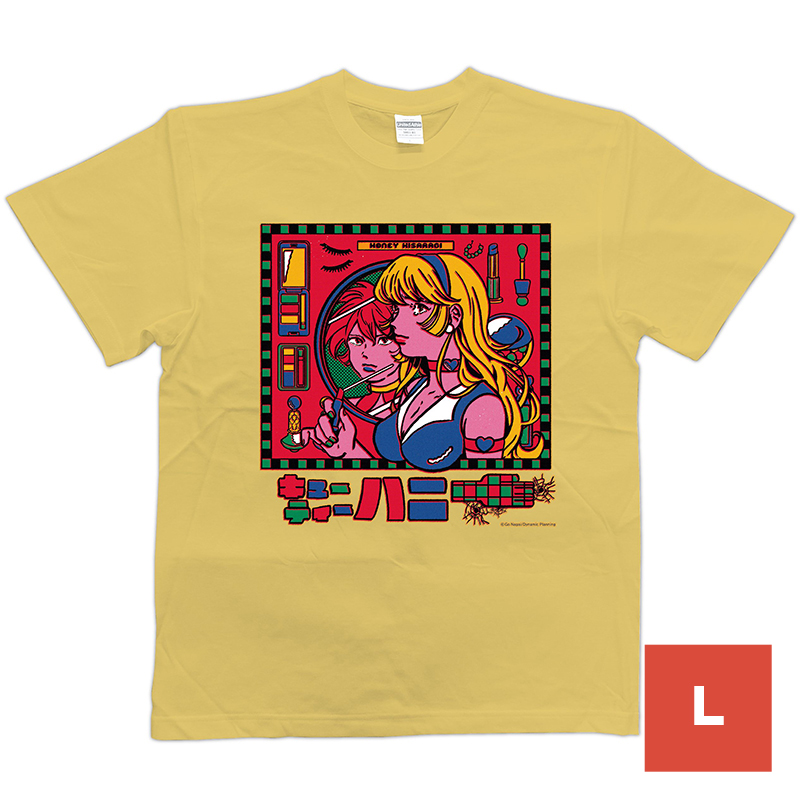 原田ちあき キューティーハニー カチューシャ青 Tシャツ (黄)Lサイズ