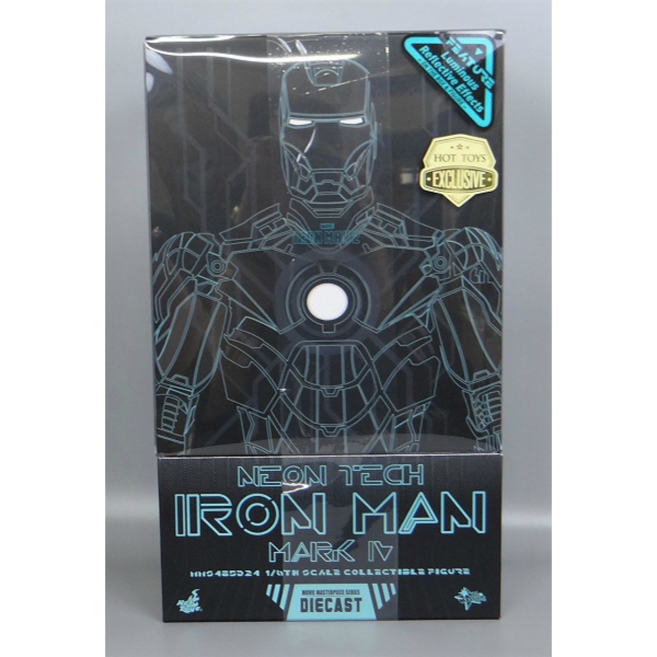 HOT TOYS Movie Masterpiece DIECAST MMS485-D24 Iron Man Mark-4 Neon Tech ver.