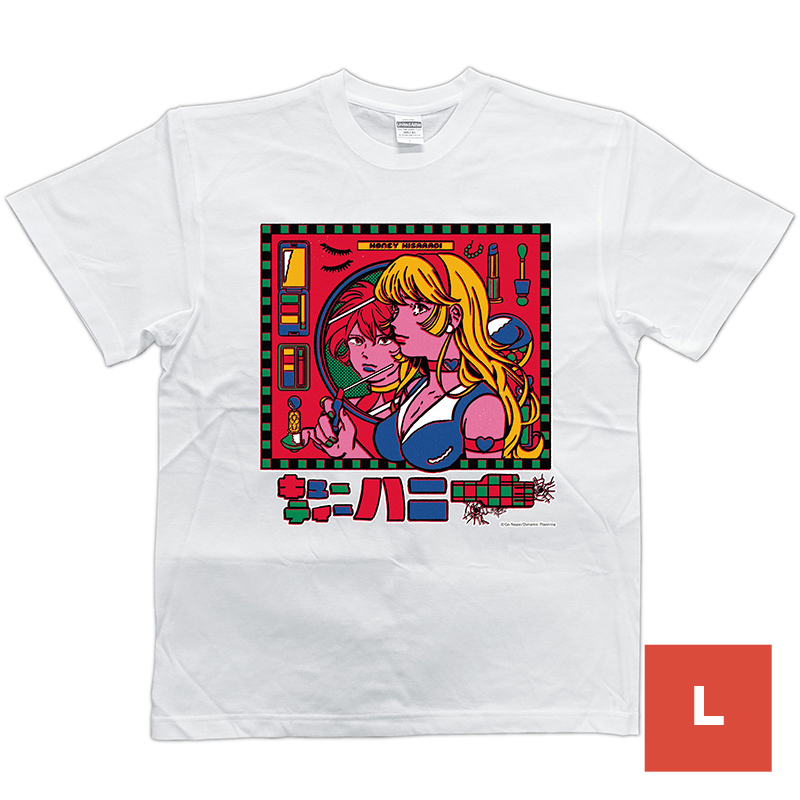 原田ちあき キューティーハニー カチューシャ赤 Tシャツ (白)Lサイズ