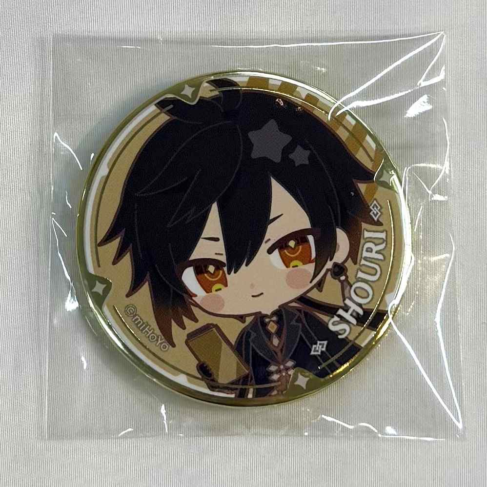 Genshin Impact x Sweets Paradise -Rock and Flower Festival- Chibi Character Trading badge Zhongli