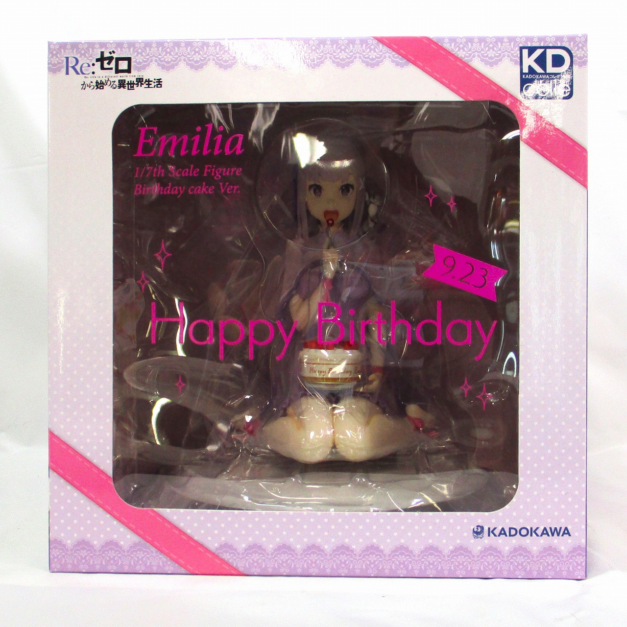 KADOKAWA Re: Life in a Different World from Zero Emilia Birthday Cake Ver. 1/7 Completed Figure